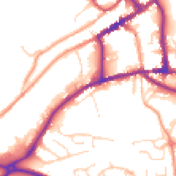 Daytime road noise heatmap for DE6 1DL