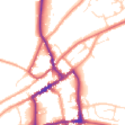 Daytime road noise heatmap for DE6 1DN