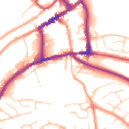 Daytime road noise heatmap for DE6 1DP