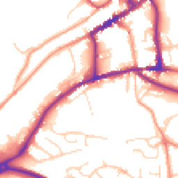 Daytime road noise heatmap for DE6 1DQ