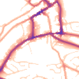 Daytime road noise heatmap for DE6 1DS