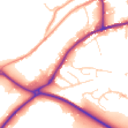 Daytime road noise heatmap for DE6 1DT