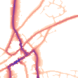 Daytime road noise heatmap for DE6 1EL