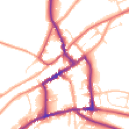 Daytime road noise heatmap for DE6 1EU