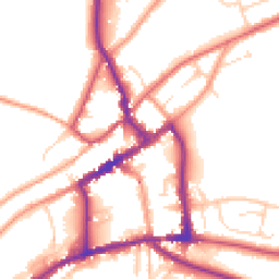 Daytime road noise heatmap for DE6 1GP