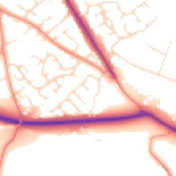 Daytime road noise heatmap for DE6 1TL