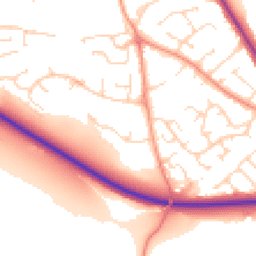 Daytime road noise heatmap for DE6 1TU