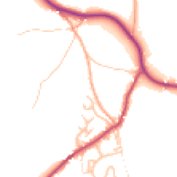 Daytime road noise heatmap for DE6 2AL