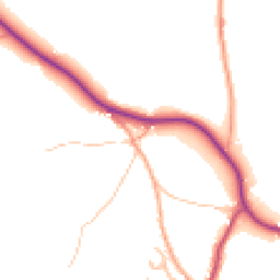 Daytime road noise heatmap for DE6 2HQ