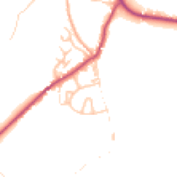 Daytime road noise heatmap for DE6 2JA