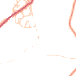 Daytime road noise heatmap for DE6 2JH