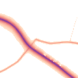 Daytime road noise heatmap for DE6 3BN