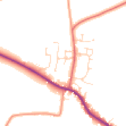 Daytime road noise heatmap for DE6 3GJ