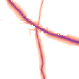 Daytime road noise heatmap for DE6 4LN