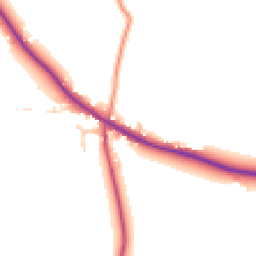 Daytime road noise heatmap for DE6 4NY