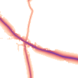 Daytime road noise heatmap for DE6 4PS