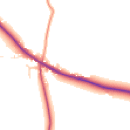 Daytime road noise heatmap for DE6 4PW