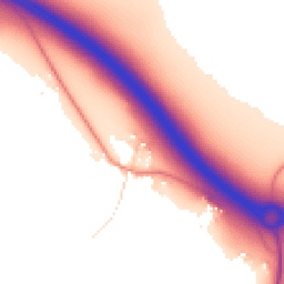 Daytime road noise heatmap for DE6 5HY