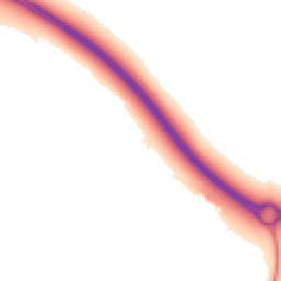 Night-time road noise heatmap for DE6 5HY