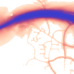 Daytime road noise heatmap for DE6 5JN