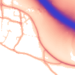 Daytime road noise heatmap for DE6 5JX