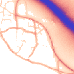 Daytime road noise heatmap for DE6 5JY