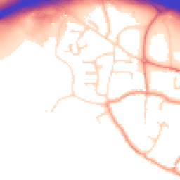 Daytime road noise heatmap for DE6 5NH