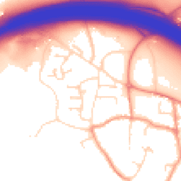 Daytime road noise heatmap for DE6 5NJ