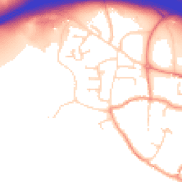 Daytime road noise heatmap for DE6 5NW