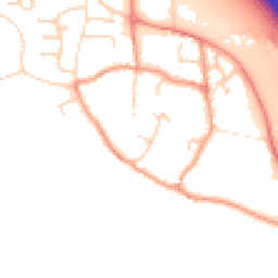 Daytime road noise heatmap for DE6 5NX