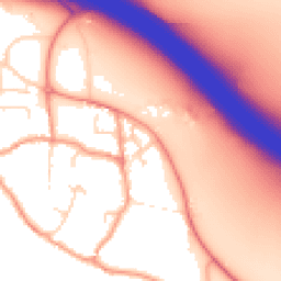 Daytime road noise heatmap for DE6 5PJ