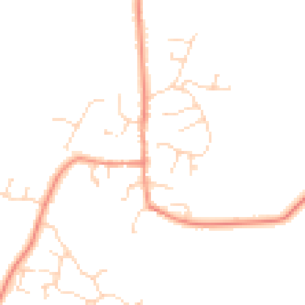Daytime road noise heatmap for DE72 2AA
