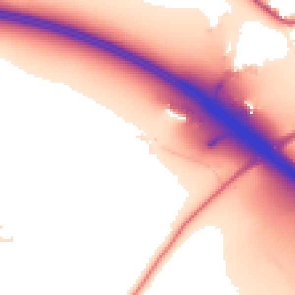 Daytime road noise heatmap for DE72 2AD