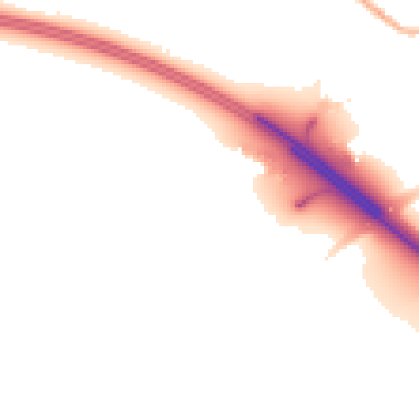 Night-time road noise heatmap for DE72 2AD