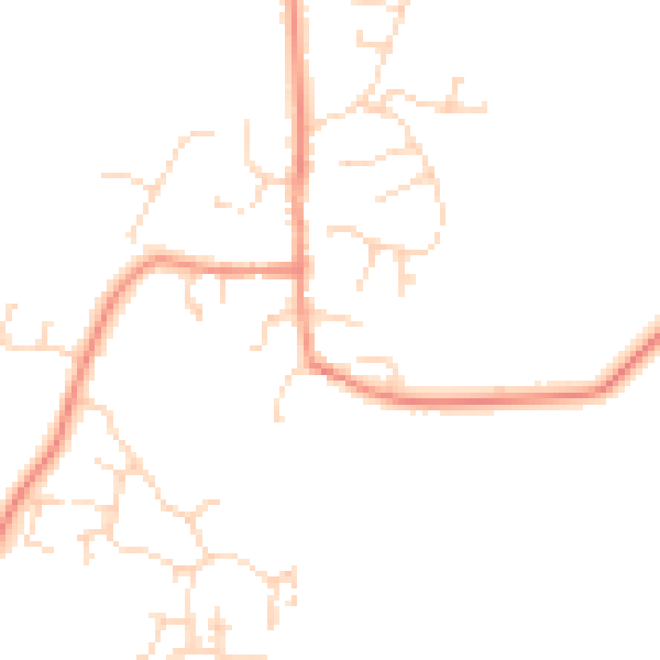 Daytime road noise heatmap for DE72 2AH