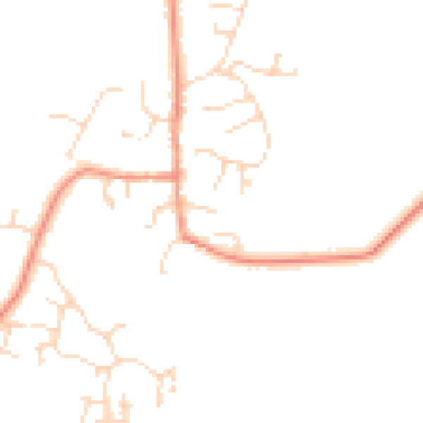 Daytime road noise heatmap for DE72 2AJ