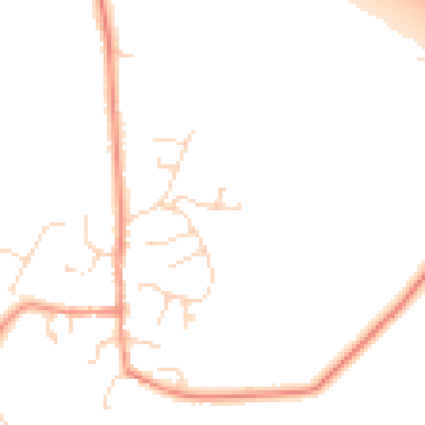 Daytime road noise heatmap for DE72 2AL