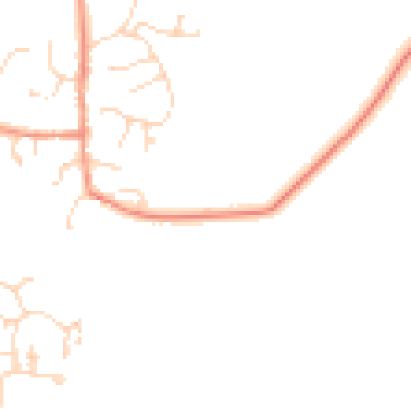 Daytime road noise heatmap for DE72 2AN