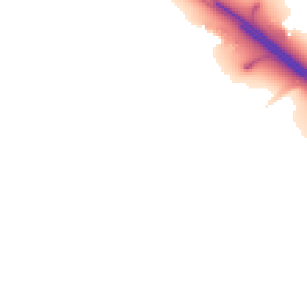 Night-time road noise heatmap for DE72 2AQ