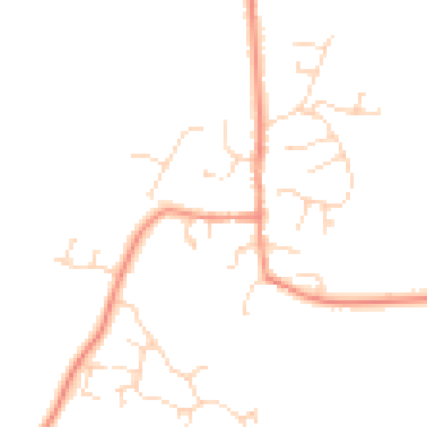 Daytime road noise heatmap for DE72 2AS