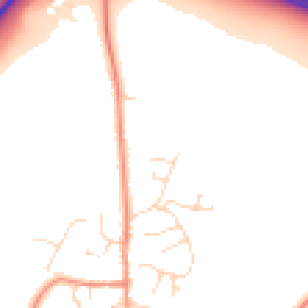 Daytime road noise heatmap for DE72 2AT
