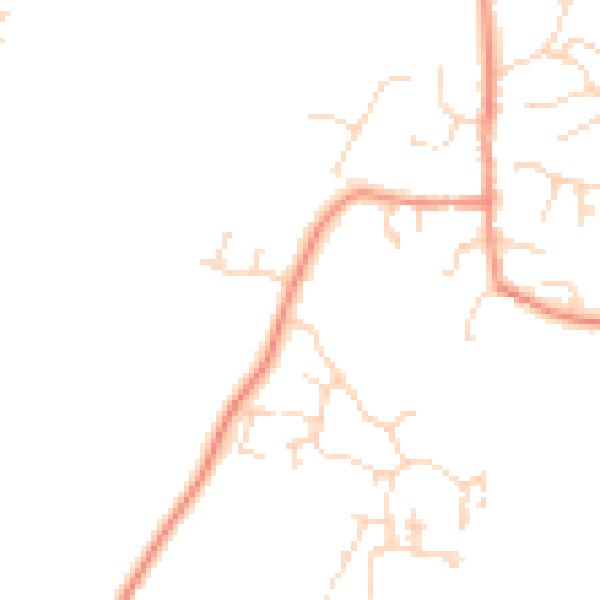 Daytime road noise heatmap for DE72 2BA