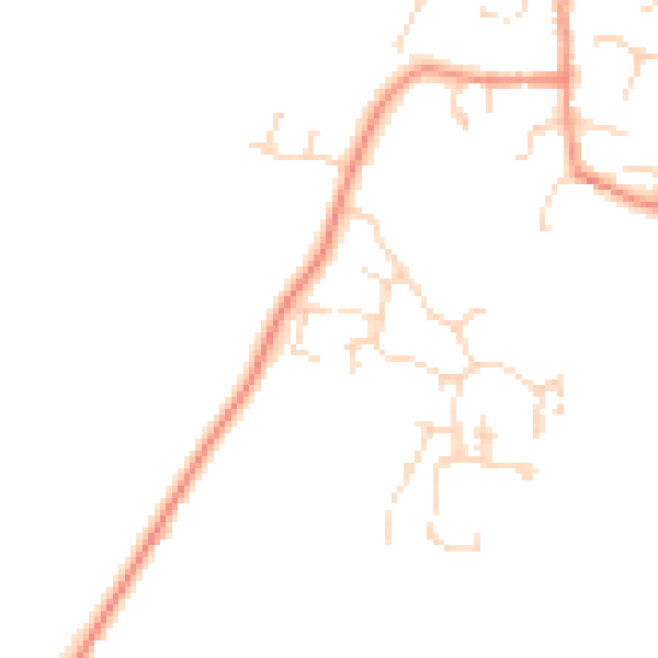 Daytime road noise heatmap for DE72 2BG