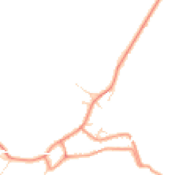 Daytime road noise heatmap for DE72 2BJ
