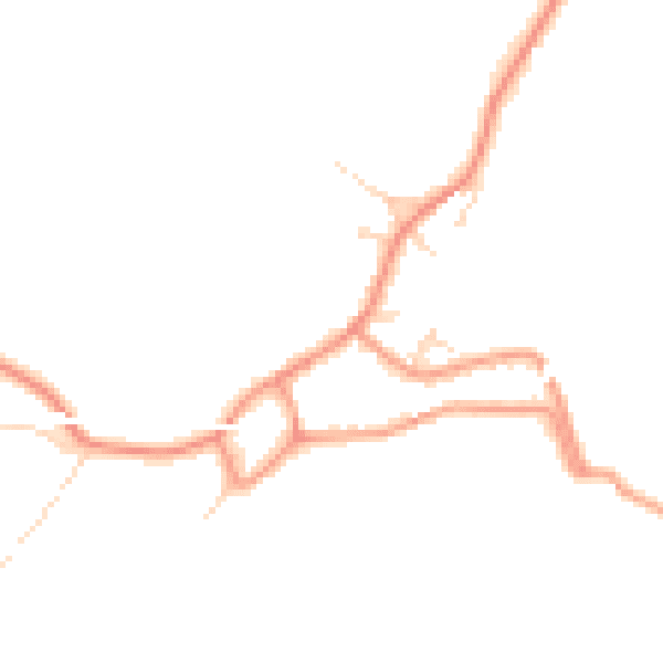 Daytime road noise heatmap for DE72 2BL