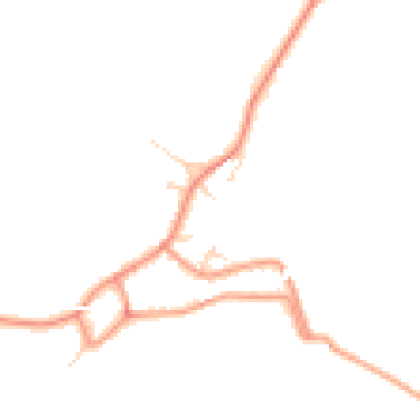 Daytime road noise heatmap for DE72 2BP