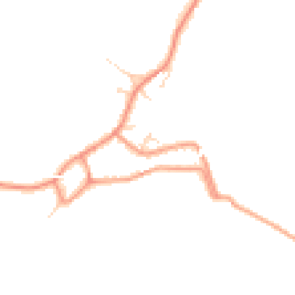 Daytime road noise heatmap for DE72 2BQ