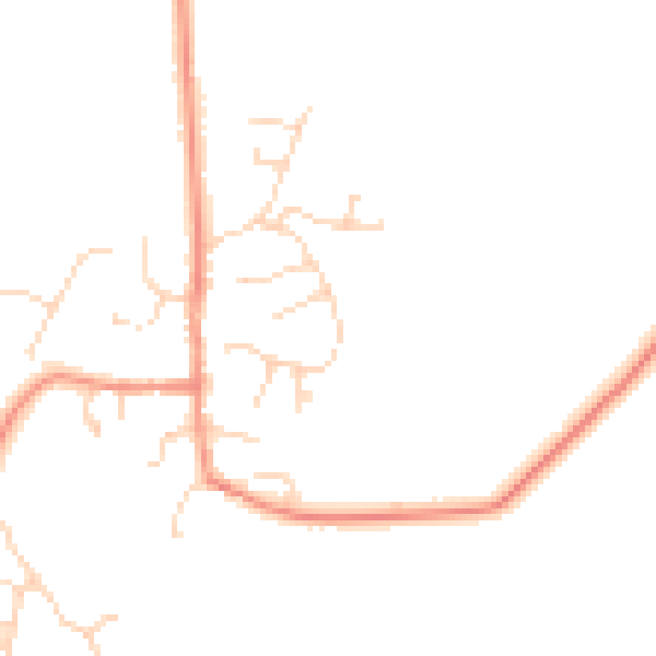 Daytime road noise heatmap for DE72 2BW