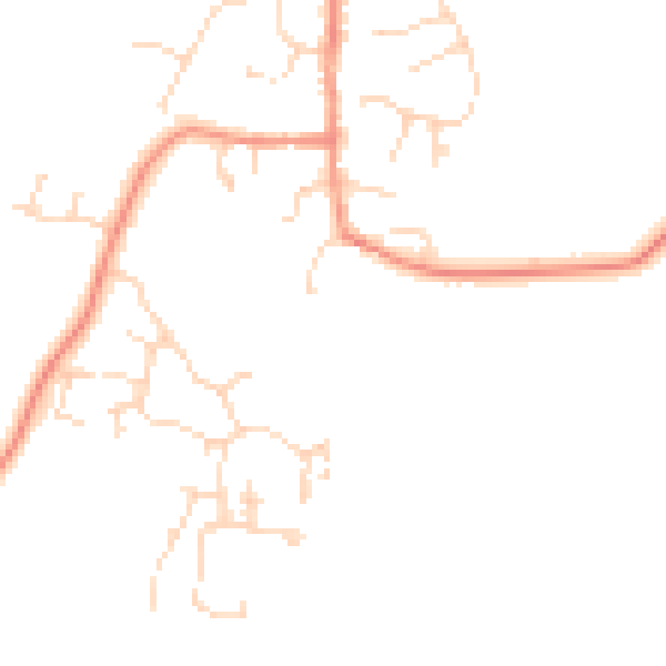 Daytime road noise heatmap for DE72 2DE