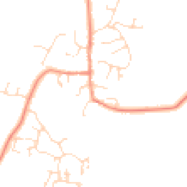 Daytime road noise heatmap for DE72 2DH